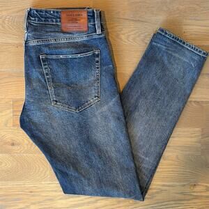 Jack & Jones Comfort Fit Mike Jeans Distressed Tapered Mens Size 32x34